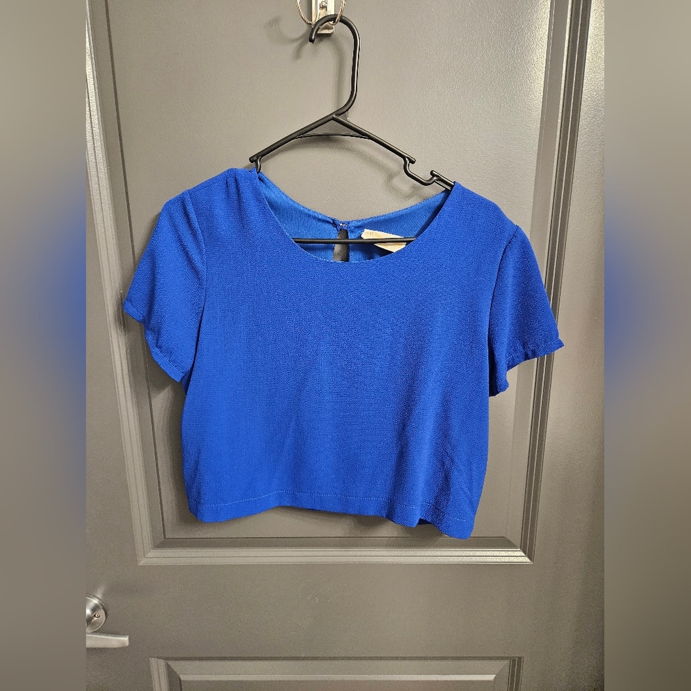 Blue Crop Top